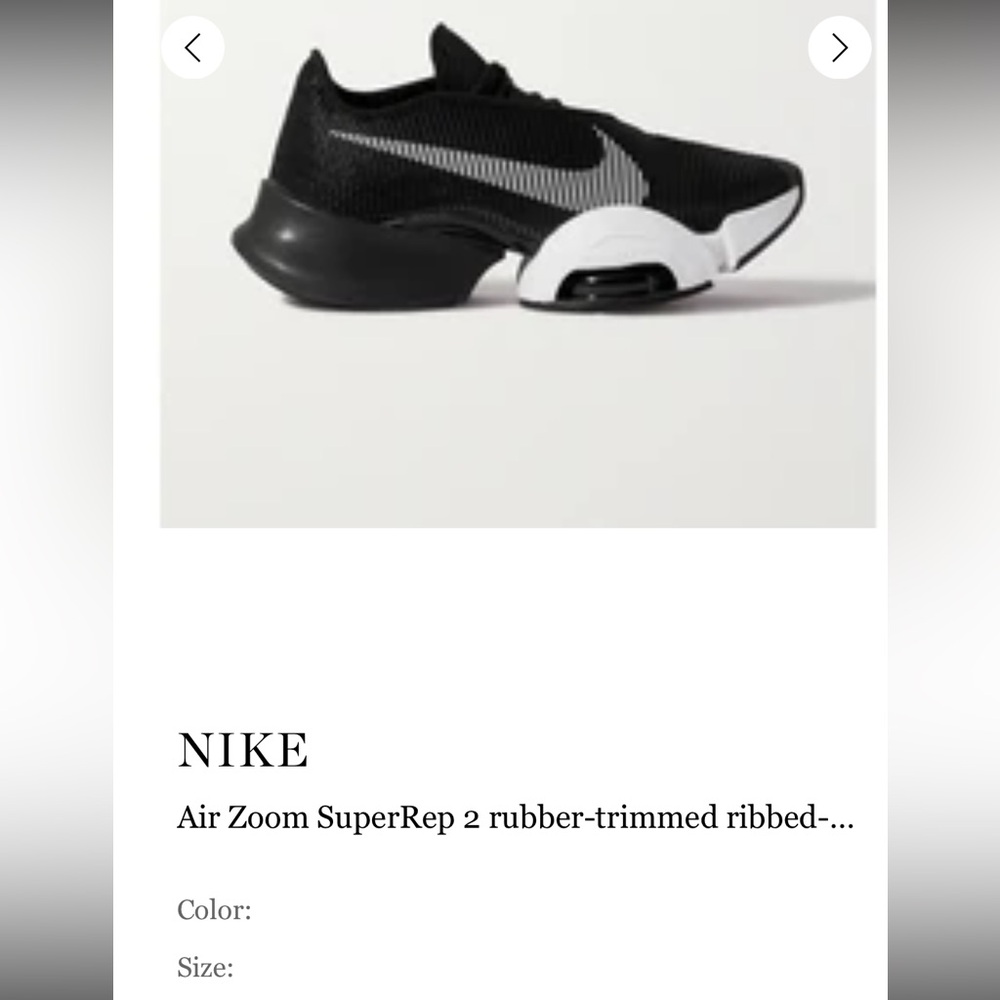 Nike AirZoom2 black and white chunky sneakers